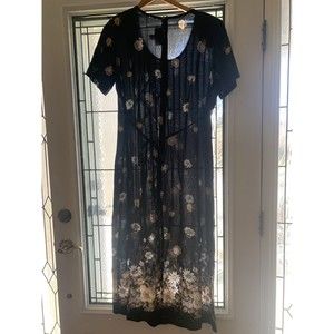 Molly Malloy Size 14 Midi Dress Cottage Core Peasant English Countryside Prairie